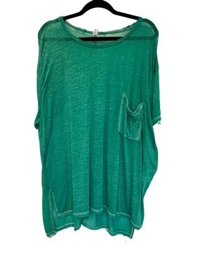 Zenana Outfitters Teal Lightweight Pocket Tee